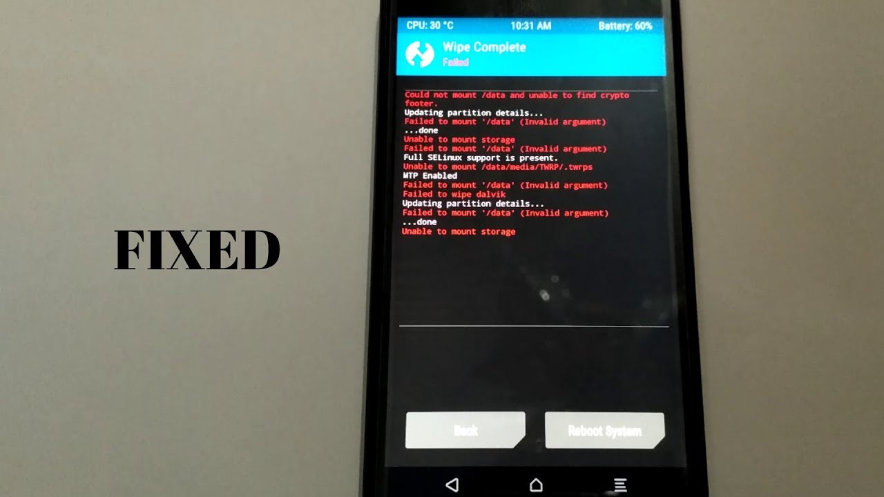 Trik atasi masalah Failed To Mount System (Invalid Argument) pada Pixcom Andromixx via TWRP