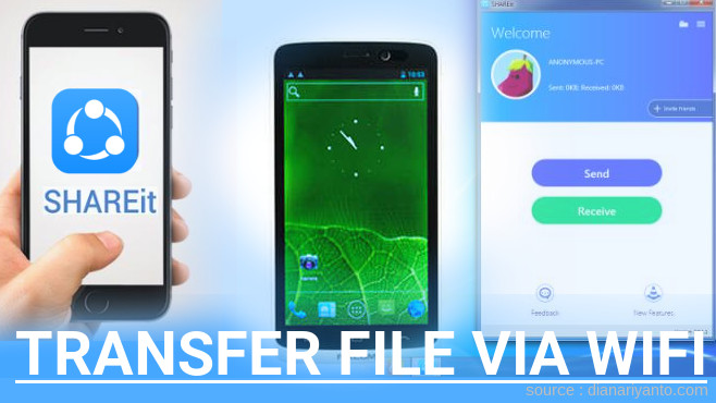 Mudahnya Transfer File via Wifi di Pixcom Andro Note 2 Menggunakan ShareIt Versi Baru