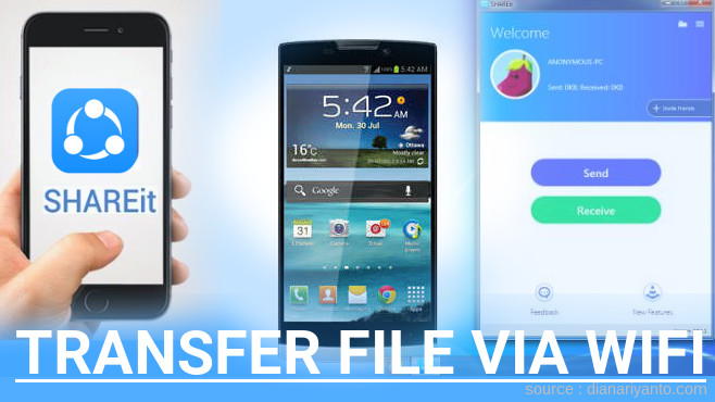 Kirim dan Transfer File via Wifi di Pixcom Andromixx Menggunakan ShareIt Versi Baru
