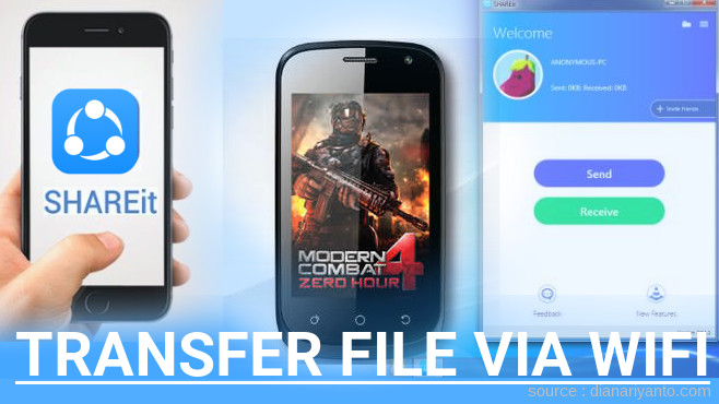 Transfer File via Wifi di Pixcom Life Young Menggunakan ShareIt Versi Baru
